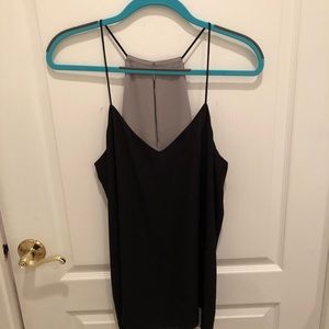 Black Grey Reversible Chiffon Cami by Express